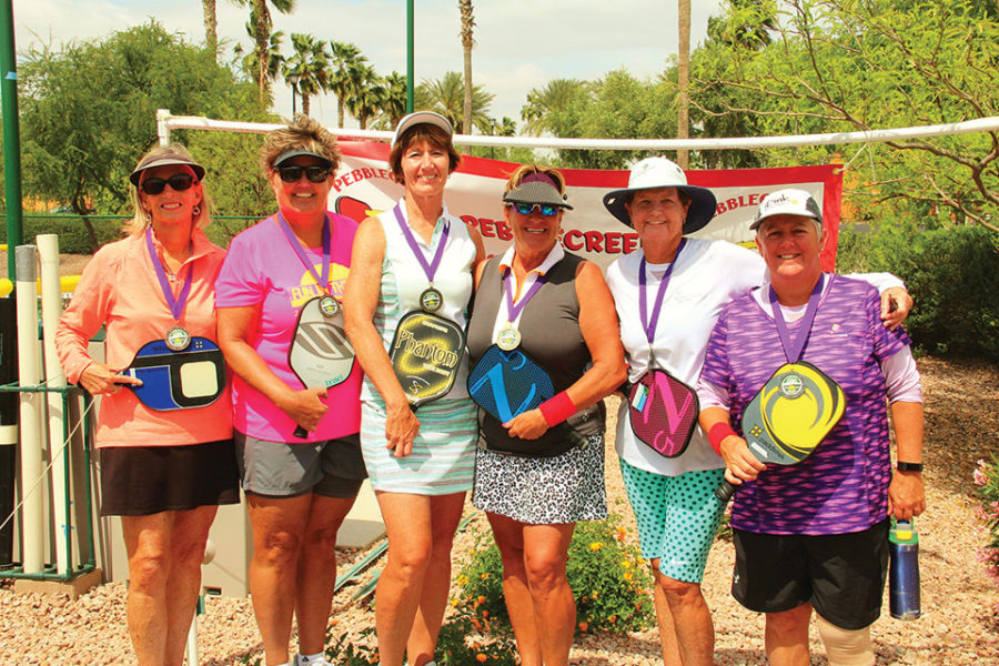 Women’s Doubles Pickleball champions PebbleCreek Post