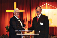 Steve Kirk, Chairman of the Elder Board (left), and Pastor Dennis Kizziar.