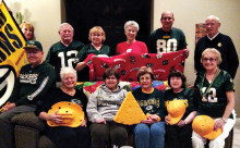 We look forward to seeing you at the best state party in PebbleCreek! Members of the eighteenth annual Wisconsin Party Planning Committee are ready to party! Seated left to right: Dan Borreson, Ruth Price, Maryann Bose, Sue White, Shelley Borreson and Jackie Horton; standing: Pat Jenson, Jim Sulzer, Ann Sulzer, Trish Watkins, Tom Bose and Pat Watkins.