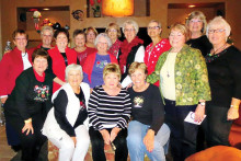 Standing, left to right: Peggy Bjornson, Susan Bentson, Liz Fergione, Jackie Schlenker, Vickie Bangs, Pat Murray, Bonnie Stuto, Diane Galewski, Geri McClindon, Irene Bates, Diana Hull and Barb Chilton; seated: Sharon Johnson, Pat DeMatties, Virginia Kitchel and Sue White