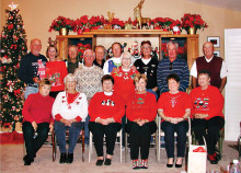 Standing, left to right: John Barry, Mary Barry, Jerry White, Terry Johnson, Lee Kitchel, Lloyd Chilton, Barb Chilton, Mike DeMatties, Angelo Fergione and Doug Schlenker; Seated: Virginia Kitchel, Pat DeMatties, Sharon Johnson, Sue White, Liz Fergione and Jackie Schlenker