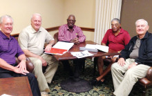 Left to right: John Aycock, chairman, Ray Hadden, George Thomas, Clyde Dowell and Hal Merwald