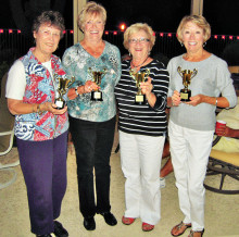 Left to right: Nancy Gustafson, Barb Wagner, Nancy DerManuel and MJ Fenoglio