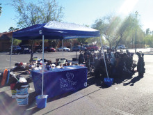 The collection set up at Tuscany Falls
