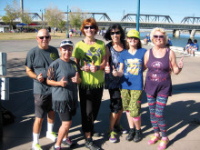 Zumba and Dance for PD participants: Mike and Marjorie Scherer, Barb Ranta, Carol Diefenbaker, Georgie Kuhl and Dee Jacobsen; not pictured, Joanne Bell