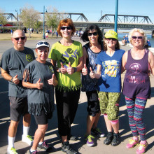Zumba and Dance for PD participants: Mike and Marjorie Scherer, Barb Ranta, Carol Diefenbaker, Georgie Kuhl and Dee Jacobsen; not pictured, Joanne Bell