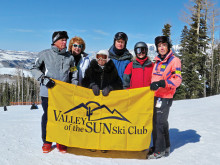 Left to right: Lew Geller, Nancy Adams, Rose Geller, David Shenton, Sheryl Henke and Lynn Warren; photo by Mary Ann Vangelisti.