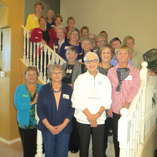 Three chapters of Dining for Women gathered for a potluck luncheon.