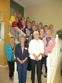 Three chapters of Dining for Women gathered for a potluck luncheon.