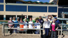 And they’re off! Members of the PC Singles Club enjoy a day at the races on February 11 at Turf Paradise.