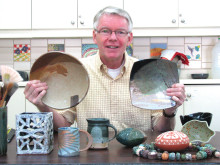 Jeff Wilson shows finished projects you can make in his class.