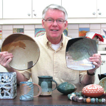 Jeff Wilson shows finished projects you can make in his class.