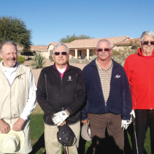 Match Play Flight Winners, left to right: Dean Bass, Roy Wolf, Ron Rogers and Bill Todd