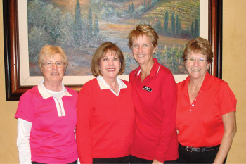 First Place Palms, left to right: Donna Frole, Kathy Tobin, Deb Smedley and Sue Johnson