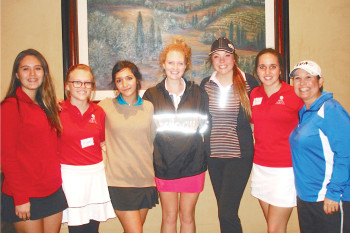 Millennium High School Girls Golf Team Members and Coach Vicki Turrell
