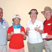 First Place Falls, left to right: Jim and Patti Halbmaier, Jane and Patrick Kelly
