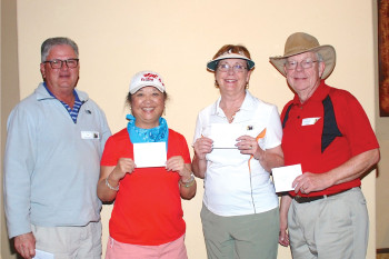 First Place Falls, left to right: Jim and Patti Halbmaier, Jane and Patrick Kelly