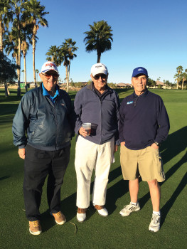 Closest To Pin Winners, left to right: Jack Tulaba, George Nagy and Bob DeSantis; not in photo, Jim Halbmaier