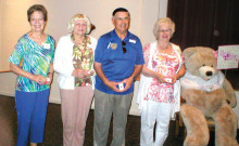 Left to right: Jan Cosgrove, Barbara and Hank Mailloux and Penny Schneider; volunteers who were recognized for their 10 years of service with the Kare Bears organization.