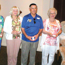 Left to right: Jan Cosgrove, Barbara and Hank Mailloux and Penny Schneider; volunteers who were recognized for their 10 years of service with the Kare Bears organization.