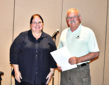 Priscilla Wardlow accepts her award.