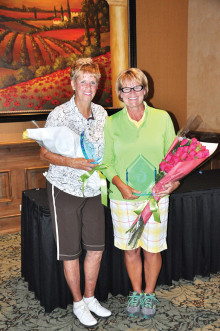 Left to right: Runner-up Mary Falso and Club Champion Kathy Hubert-Wyss