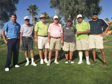 PCM9GA Club Champion Flight Winners, left to right: PC Golf Pro Jason Whitehill, Bill Schroeder, Ray Baumbach, Kevin Bentson, PCM9GA President Ray Clements, Randy Prinz and Mike D’Onofrio