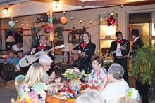 A surprise performance by a Mariachi band entertained guests at the Kirk home.