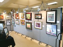 163 pieces of art and woodcarvings were on display.