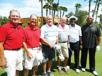 Traditional Flight Winners, left to right: Chuck Hagen, James Seith, Duey Gililland, James Thompson, Charles Brewer and Mack Johnson
