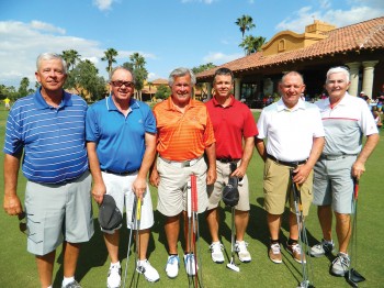 Match Play Flight Winners, left to right: Bob Millikan, Kermit Reich, Mike DerManual, Ryann Roberts, Joe Ortlof and Bob Williams