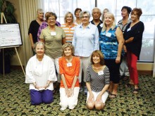 Row four from left: Maureen Jones, Clarita Tom, Kathy Luken, Michelle Hill and Marti Clark; row three: Yvette Shane, Linda Hussey and Henry Tom; row two: Faye Malnar, Chris Mayhew and Sharon Bouchard; row one: Instructors Johanna Kaufman, Janet Day and Marsha Lisle. Missing from photo: Ellie Kovach