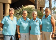 New club officers, left to right: Jackie Voccola, treasurer; Brenda Sand, president; Patty Greene, secretary; Lynn Bishop-Pidcock, vice president