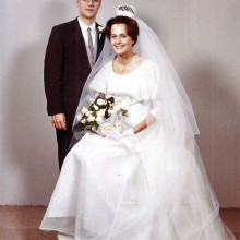 JD Carpenter and his bride Zoe; 1965