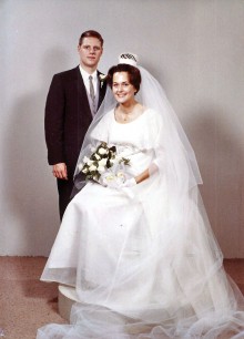 JD Carpenter and his bride Zoe; 1965
