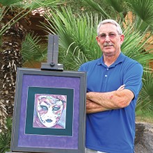 Artist Jay Sabatello displays Lady Mardi Gras