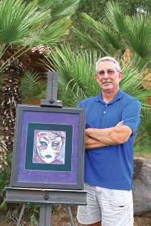 Artist Jay Sabatello displays Lady Mardi Gras