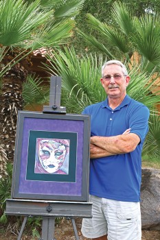 Artist Jay Sabatello displays Lady Mardi Gras