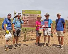 Left to right: Lynn Warren (photographer), Bill Halte, Marilyn Reynolds, Pete Williams and Clare Bangs at the end of a Black Canyon Trail hike celebrating Pete’s impressive accomplishment.