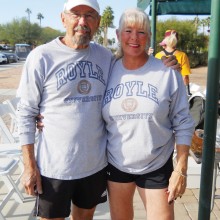 First members to play on pickleball courts: Walter and Betty Royle
