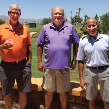 Net Winners, left to right: Dennis Thelen, Steve Straley and Edward Boehm; not pictured: Bob LeClair