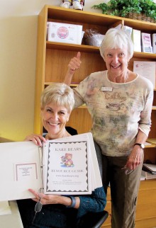 Kare Bear office volunteers, left to right: Ann Abke and Judie Harden
