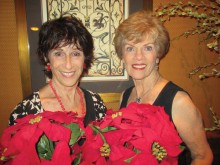 Marielle Ramsey and Becky Gardner have poinsettias for your holidays.