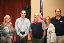 From left: Secretary Bari Cavallo, Constantin Querarl, Speaker Patrick Rosentiel, President Linda Migliore and Treasurer Dan Borchers