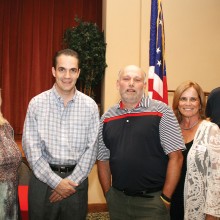 From left: Secretary Bari Cavallo, Constantin Querarl, Speaker Patrick Rosentiel, President Linda Migliore and Treasurer Dan Borchers
