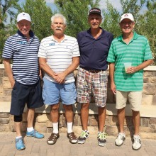 First Place Foursome – PCM9GA Summer Sizzler Foursome Winners, left to right: Skip Gault, Josh Rabinowitz, Tom Pizzello, John Brown