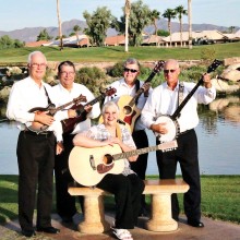 The Desert Rovers and friends will entertain at the 2015 Folk Festival on November 1. Left to right: Mike Caswell, Carl Halladay, Holly Carrier (sitting), Jim Peaper and Dave Silverstein