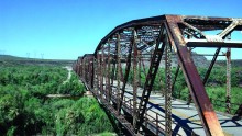 The Gillespie Bridge once offered a year round route from Atlantic to Pacific.