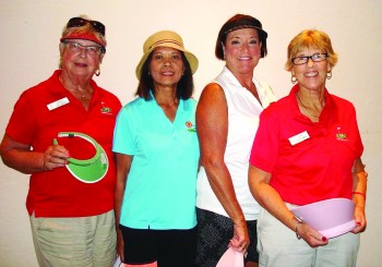 First Place Eagle’s Nest front nine, left to right: Joyce Hagberg, Lorna Lincoln, Mary Ventura, Toni Friedman