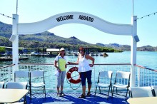 Sandy Mednick and Martha Bergman are ready to climb aboard!